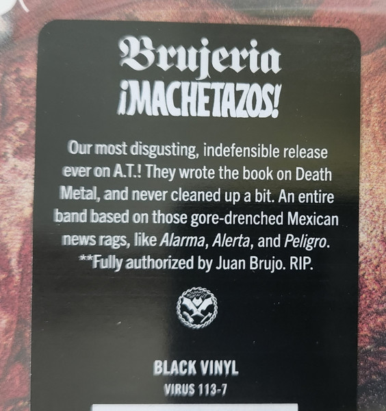 Brujeria - !machetazos! - Vinilo 7, 45 Rpm